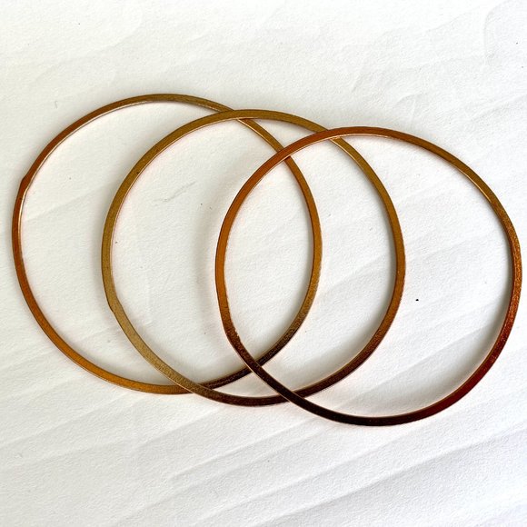 Vintage Copper Bangle Bracelets, Set of 3 - Picture 9 of 16
